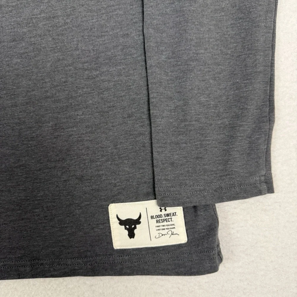 Under Armour Project Rock Iron Paradise Shirt‎ Mens Small Gray Long Sleeve